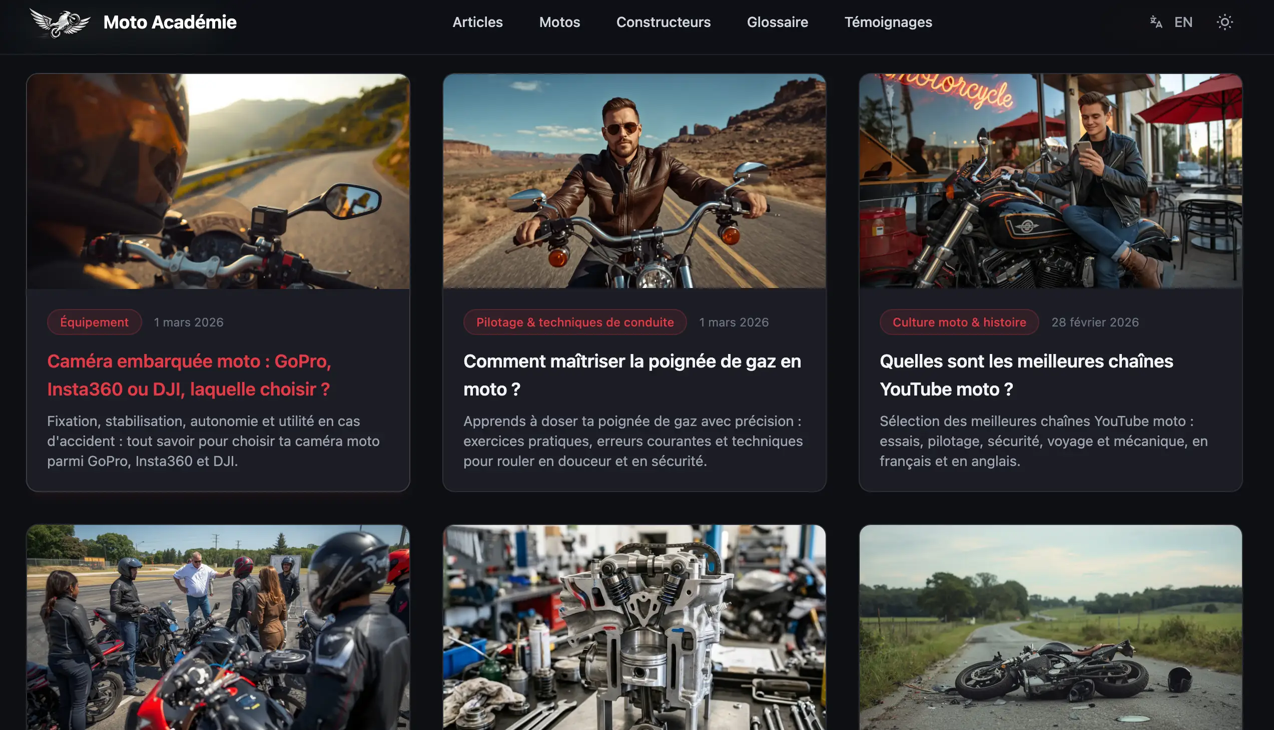 Capture d'écran de Moto-Académie