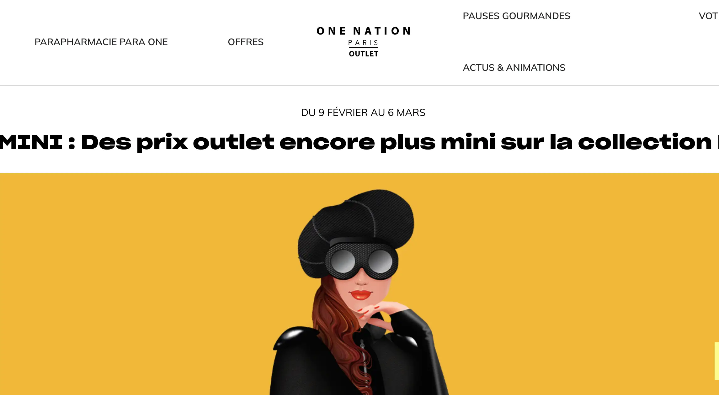 Capture d'écran de One Nation Paris Outlet