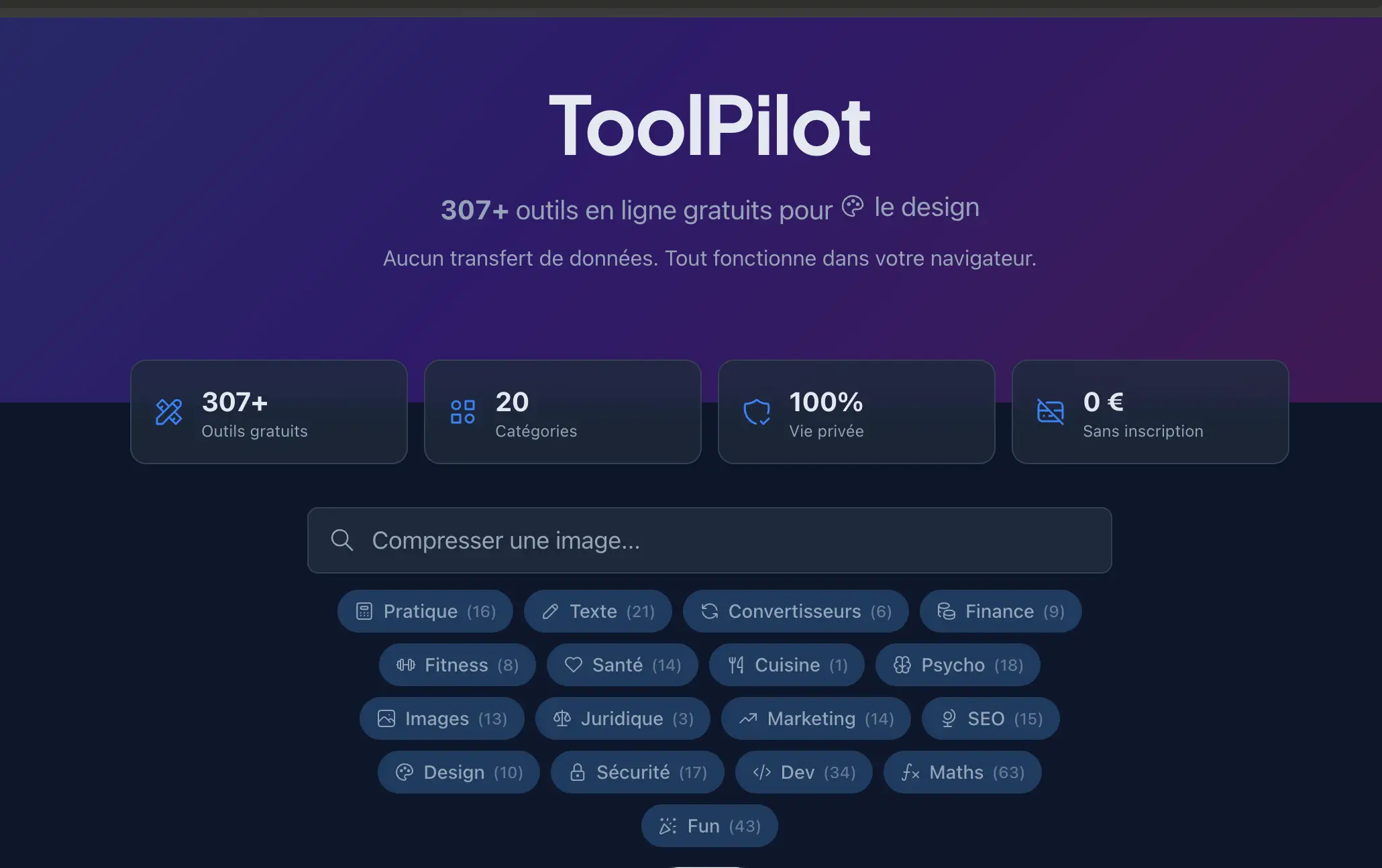 Capture d'écran de ToolPilot